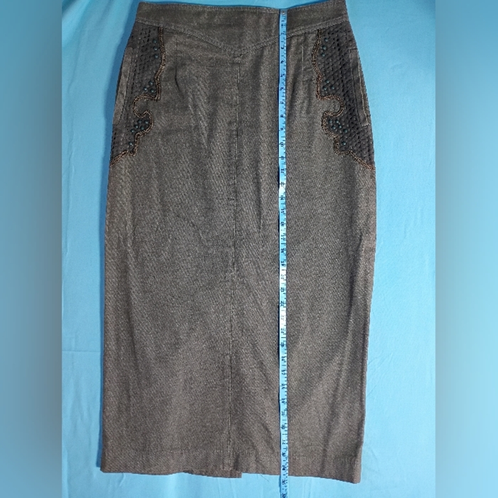Howard Wolf Brownish Green Straight Skirt Size 12